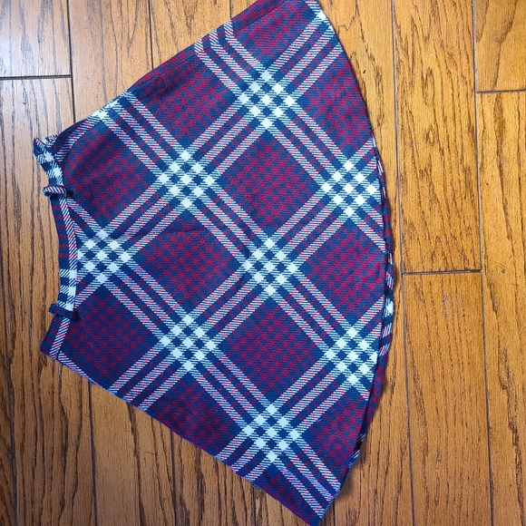 Plaid Red and Blue Women's Skirt - Picture 1 of 5